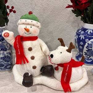 Hallmark Jingle Pals Snowman & Dog - 2004